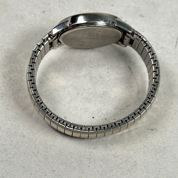 Timex Watch 35mm Date Indiglo Two Tone Stretchy Casual Classic New Battery - Picture 12 of 16